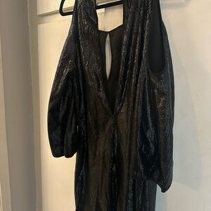 Chic Black Shimmer Dress